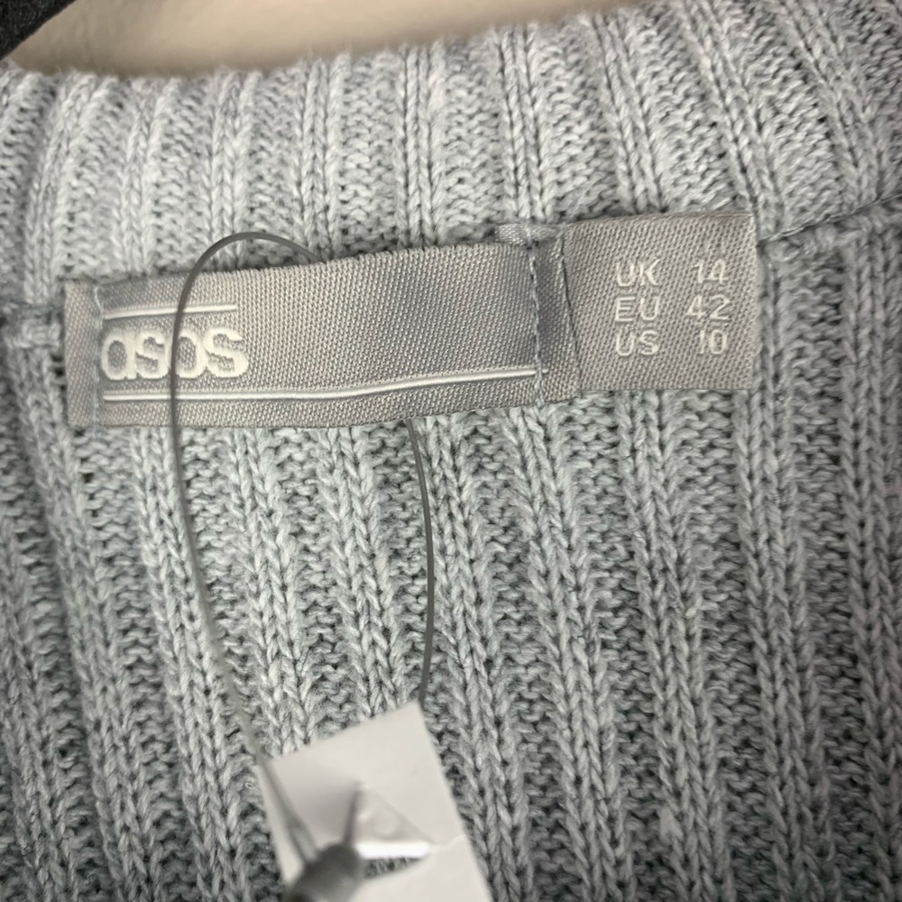 ASOS Light Gray Ribbed Sweater - Picture 4 of 7